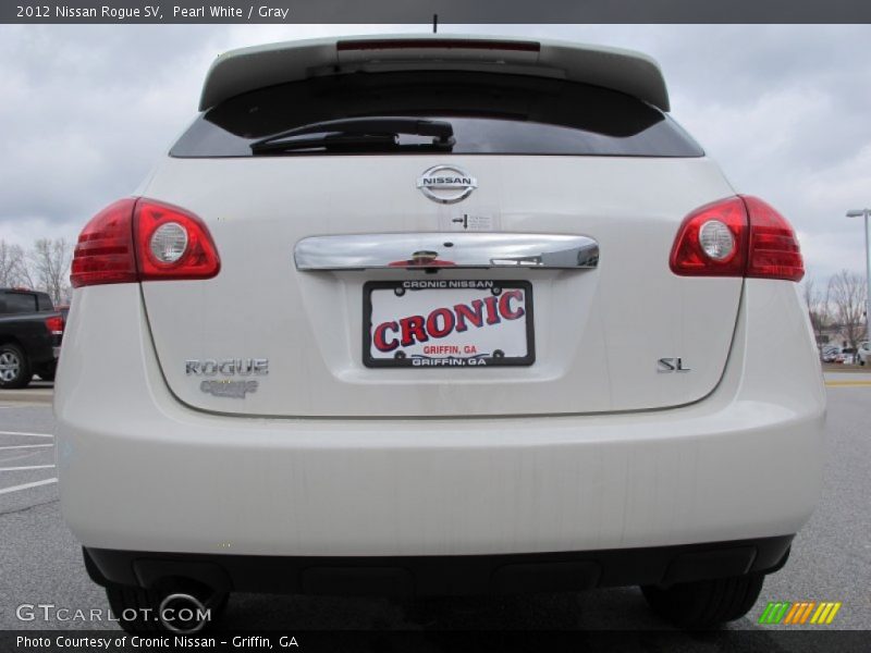 Pearl White / Gray 2012 Nissan Rogue SV