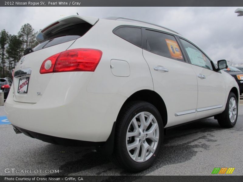 Pearl White / Gray 2012 Nissan Rogue SV