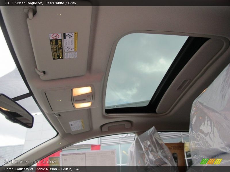 Pearl White / Gray 2012 Nissan Rogue SV