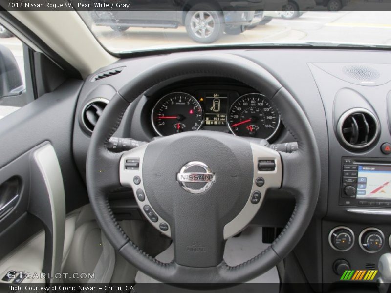 Pearl White / Gray 2012 Nissan Rogue SV