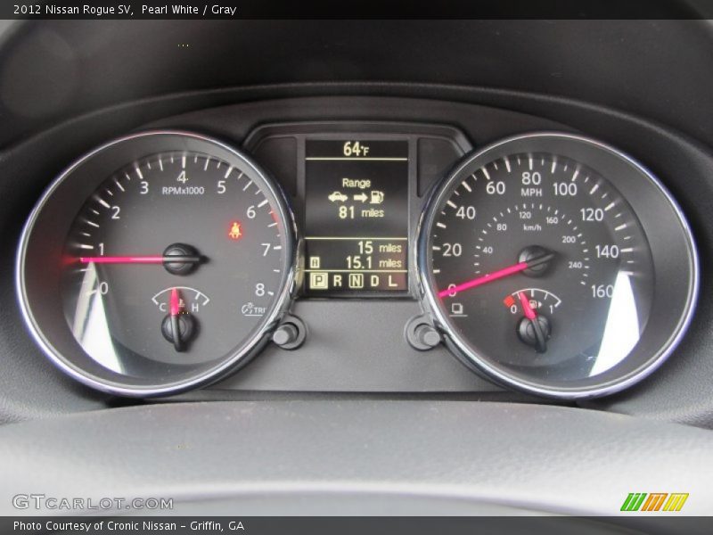 Pearl White / Gray 2012 Nissan Rogue SV