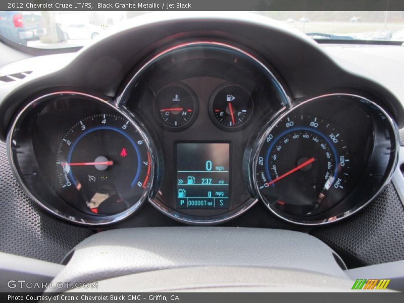 Black Granite Metallic / Jet Black 2012 Chevrolet Cruze LT/RS