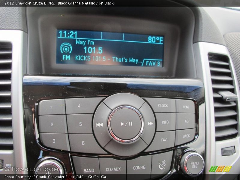 Black Granite Metallic / Jet Black 2012 Chevrolet Cruze LT/RS