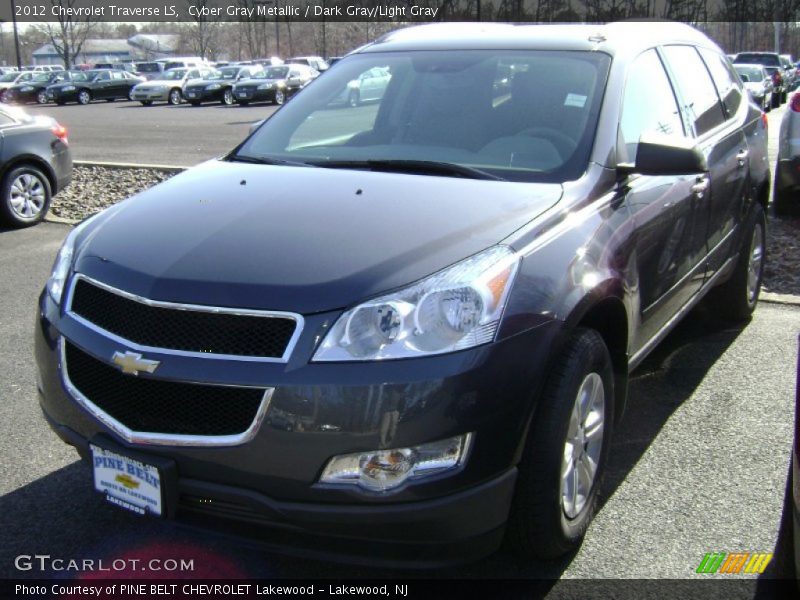 Cyber Gray Metallic / Dark Gray/Light Gray 2012 Chevrolet Traverse LS