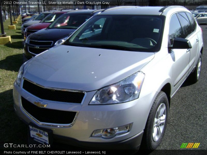 Silver Ice Metallic / Dark Gray/Light Gray 2012 Chevrolet Traverse LS