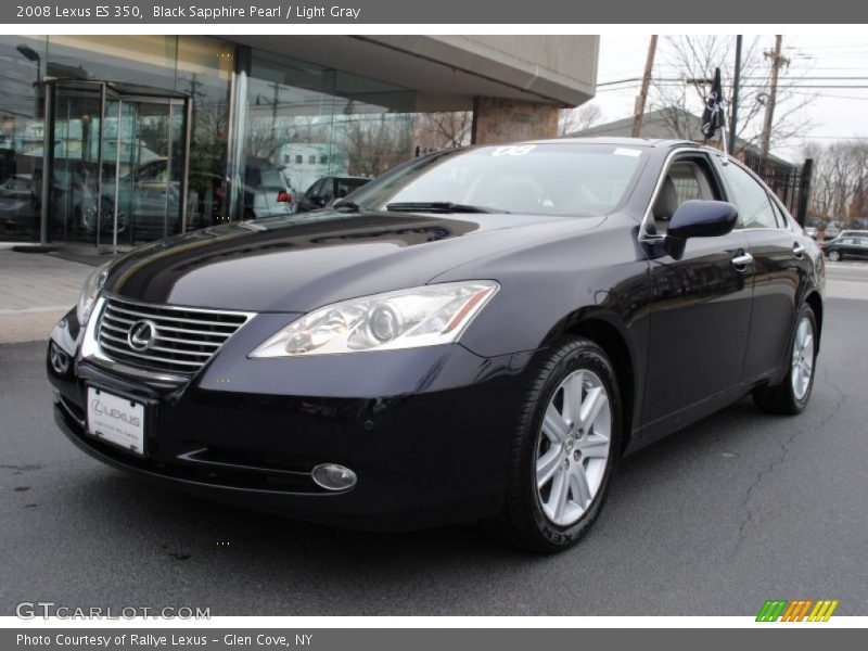 Black Sapphire Pearl / Light Gray 2008 Lexus ES 350