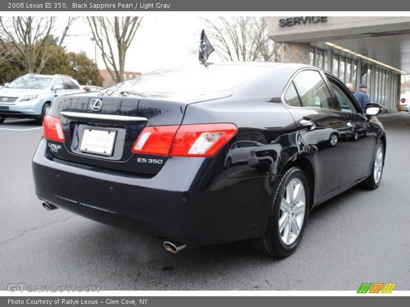 Black Sapphire Pearl / Light Gray 2008 Lexus ES 350