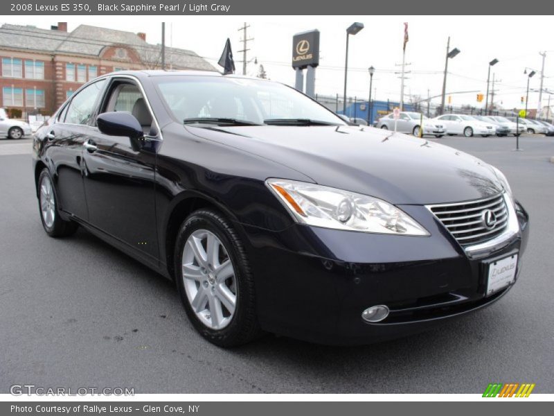 Black Sapphire Pearl / Light Gray 2008 Lexus ES 350
