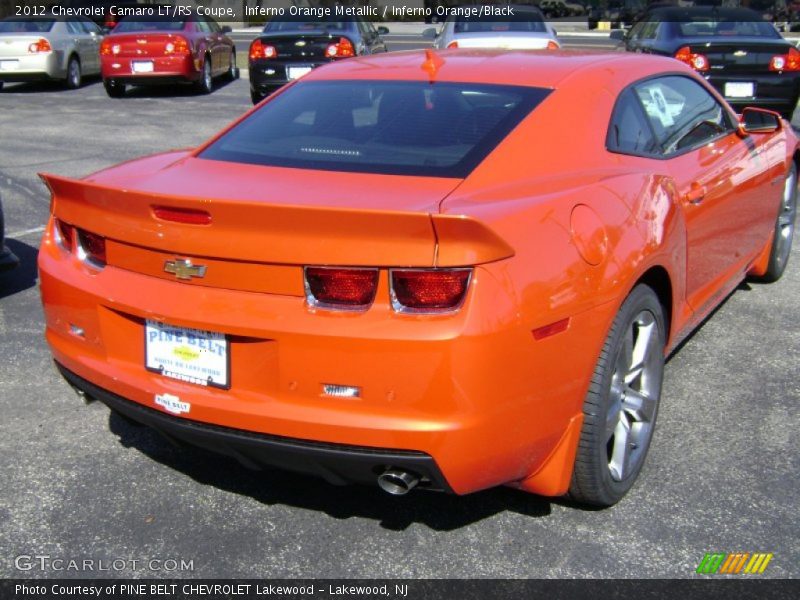 Inferno Orange Metallic / Inferno Orange/Black 2012 Chevrolet Camaro LT/RS Coupe