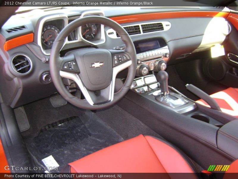 Inferno Orange Metallic / Inferno Orange/Black 2012 Chevrolet Camaro LT/RS Coupe