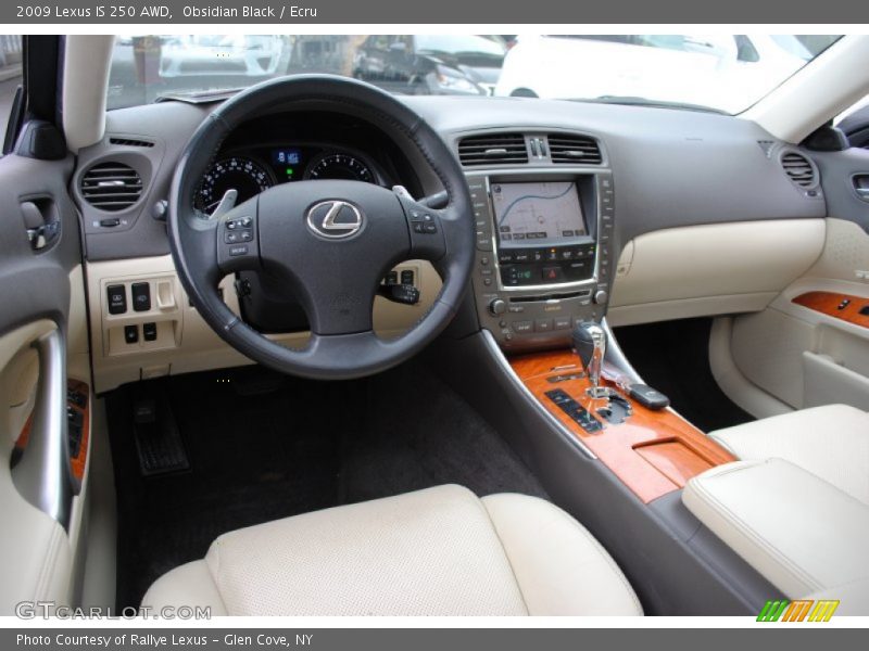 Obsidian Black / Ecru 2009 Lexus IS 250 AWD