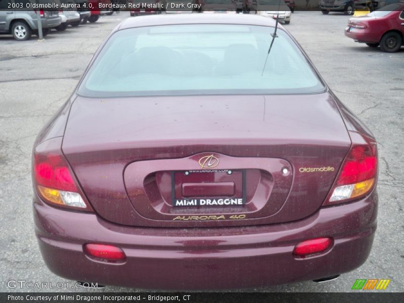 Bordeaux Red Metallic / Dark Gray 2003 Oldsmobile Aurora 4.0