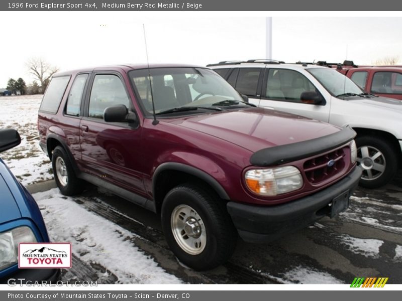Medium Berry Red Metallic / Beige 1996 Ford Explorer Sport 4x4