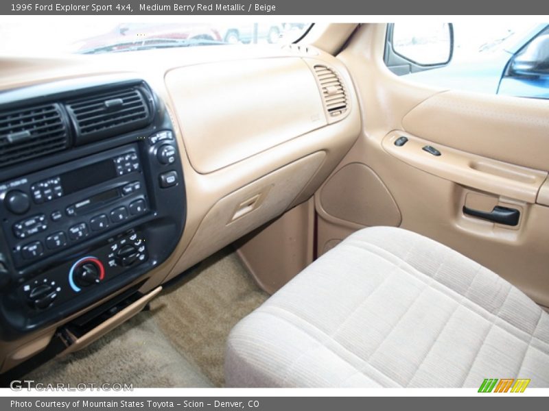 Medium Berry Red Metallic / Beige 1996 Ford Explorer Sport 4x4