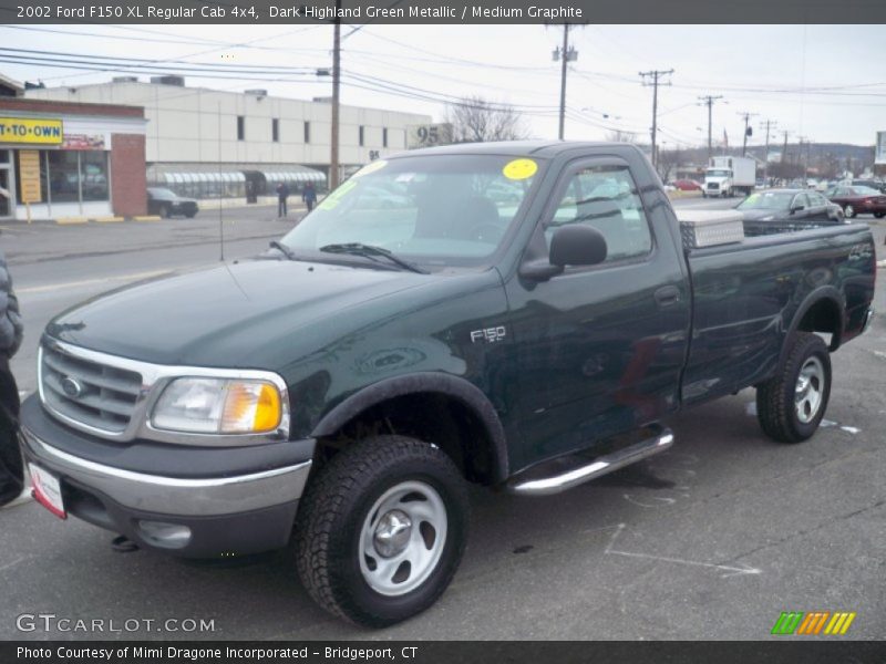 Dark Highland Green Metallic / Medium Graphite 2002 Ford F150 XL Regular Cab 4x4