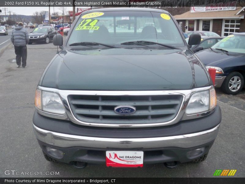 Dark Highland Green Metallic / Medium Graphite 2002 Ford F150 XL Regular Cab 4x4