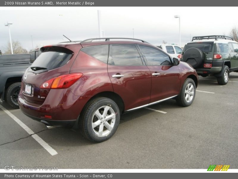 Merlot Metallic / Beige 2009 Nissan Murano S AWD