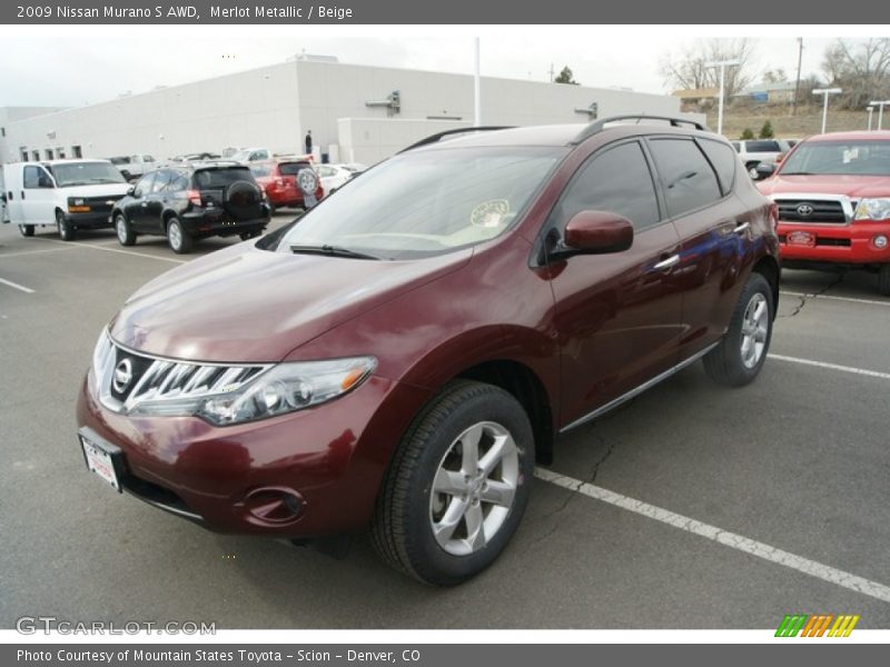 Merlot Metallic / Beige 2009 Nissan Murano S AWD