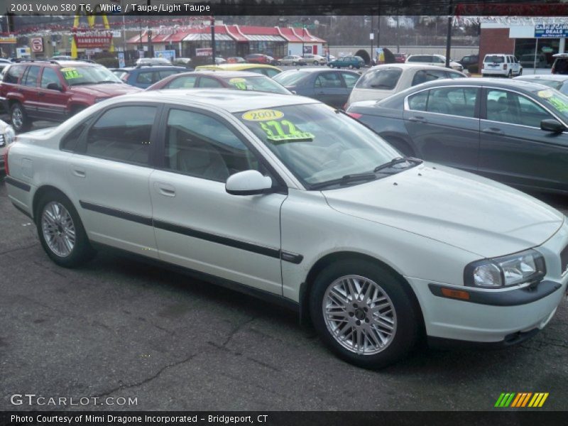 White / Taupe/Light Taupe 2001 Volvo S80 T6
