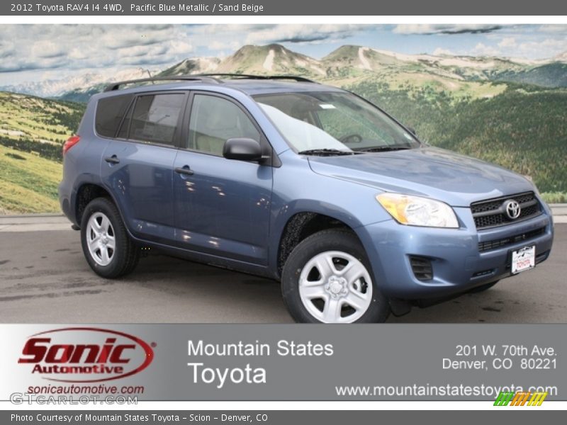 Pacific Blue Metallic / Sand Beige 2012 Toyota RAV4 I4 4WD