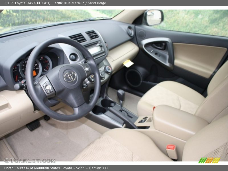 Pacific Blue Metallic / Sand Beige 2012 Toyota RAV4 I4 4WD