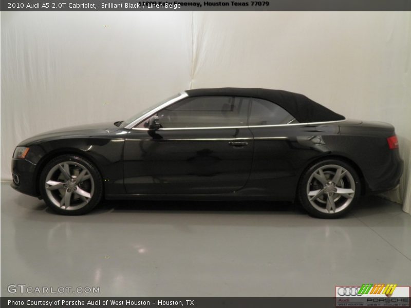 Brilliant Black / Linen Beige 2010 Audi A5 2.0T Cabriolet