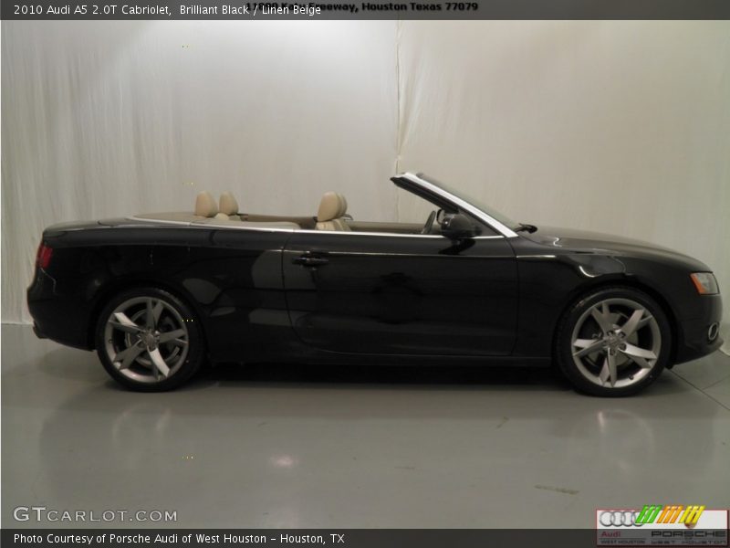 Brilliant Black / Linen Beige 2010 Audi A5 2.0T Cabriolet