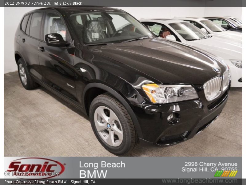 Jet Black / Black 2012 BMW X3 xDrive 28i