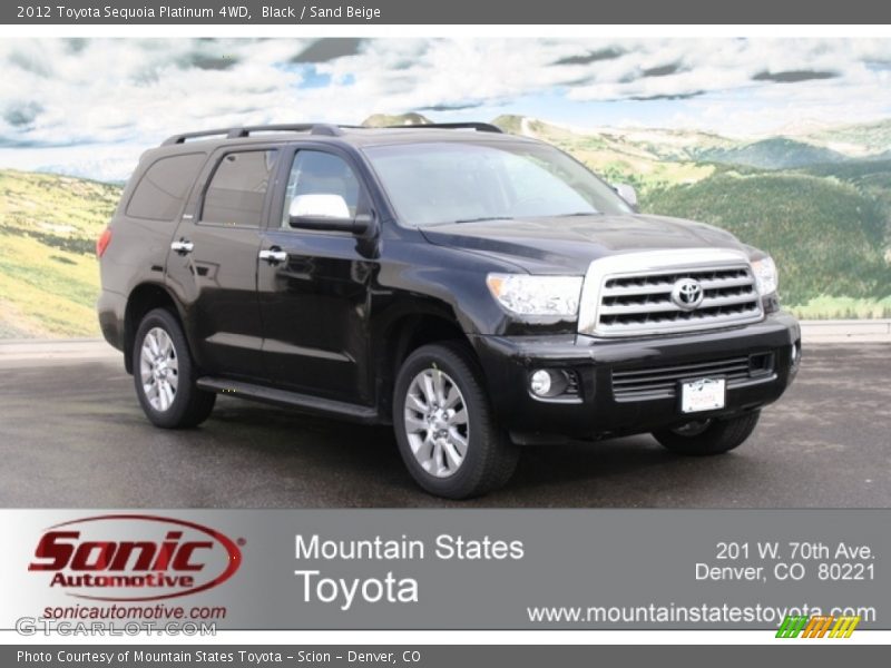Black / Sand Beige 2012 Toyota Sequoia Platinum 4WD