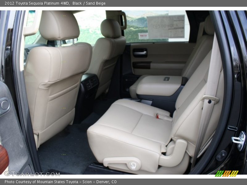 Rear Seat of 2012 Sequoia Platinum 4WD