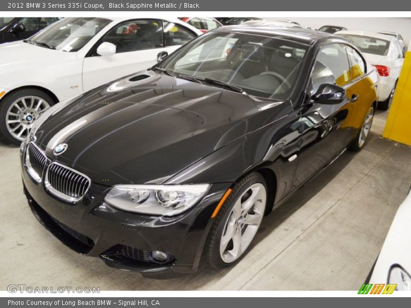 Black Sapphire Metallic / Black 2012 BMW 3 Series 335i Coupe