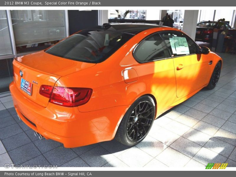 Special Color Fire Orange / Black 2012 BMW M3 Coupe