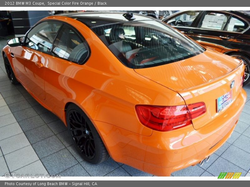 Special Color Fire Orange / Black 2012 BMW M3 Coupe