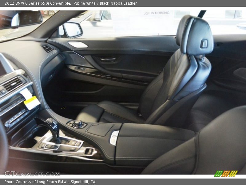 Alpine White / Black Nappa Leather 2012 BMW 6 Series 650i Convertible