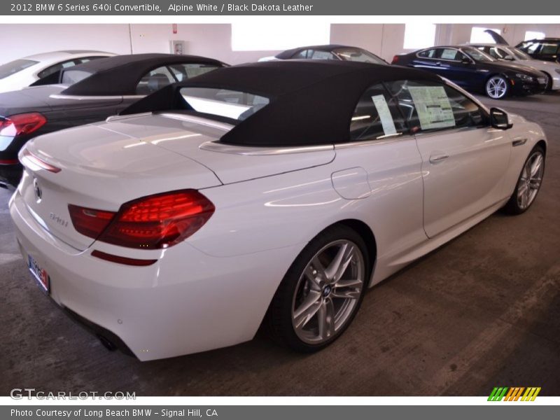 Alpine White / Black Dakota Leather 2012 BMW 6 Series 640i Convertible