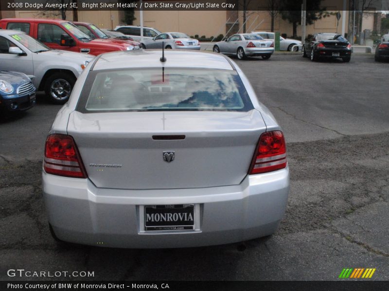 Bright Silver Metallic / Dark Slate Gray/Light Slate Gray 2008 Dodge Avenger SE