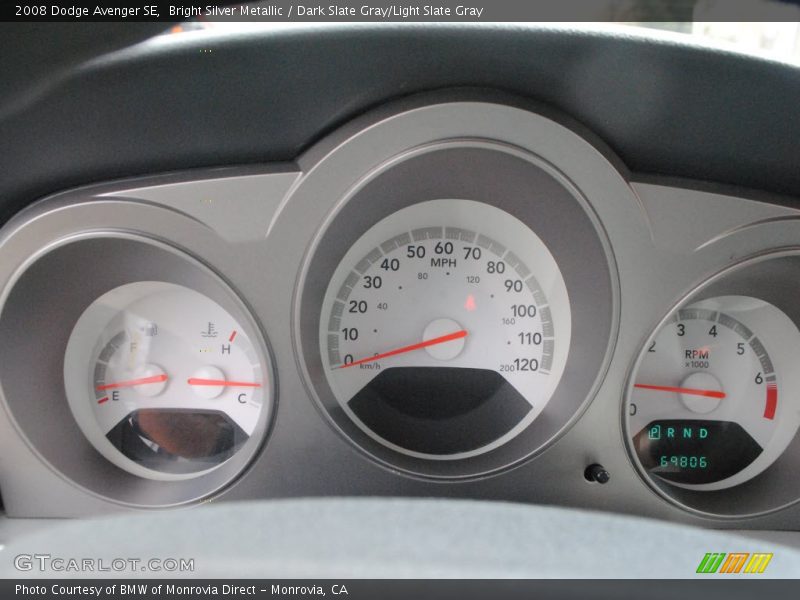 Bright Silver Metallic / Dark Slate Gray/Light Slate Gray 2008 Dodge Avenger SE