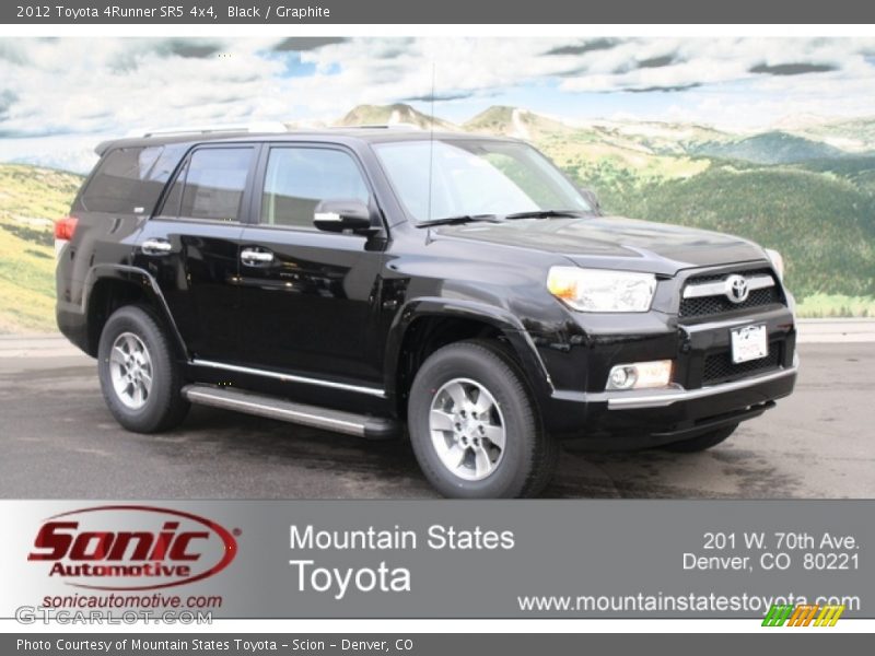 Black / Graphite 2012 Toyota 4Runner SR5 4x4
