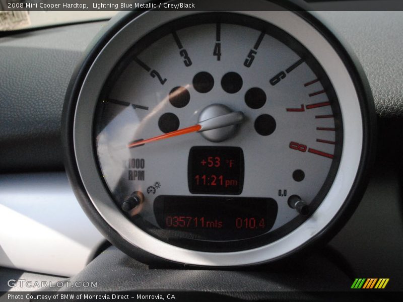 Lightning Blue Metallic / Grey/Black 2008 Mini Cooper Hardtop