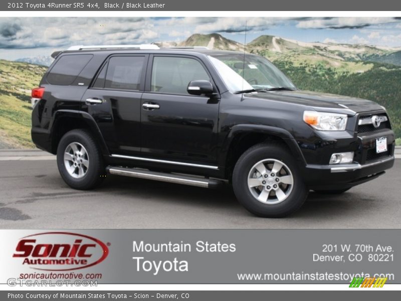 Black / Black Leather 2012 Toyota 4Runner SR5 4x4