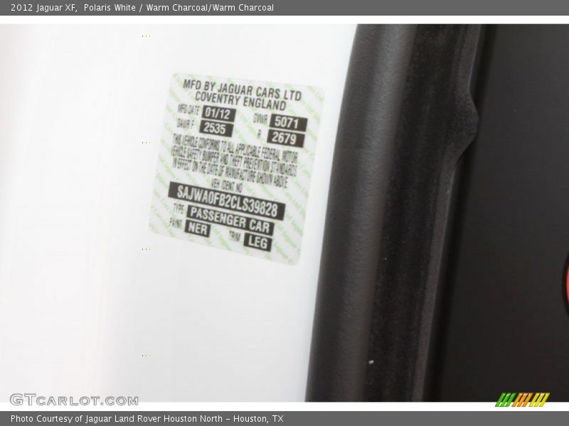 2012 XF  Polaris White Color Code NER