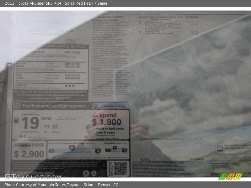 Salsa Red Pearl / Beige 2012 Toyota 4Runner SR5 4x4