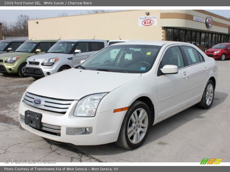 White Suede / Charcoal Black 2009 Ford Fusion SEL