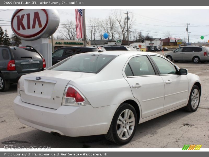 White Suede / Charcoal Black 2009 Ford Fusion SEL