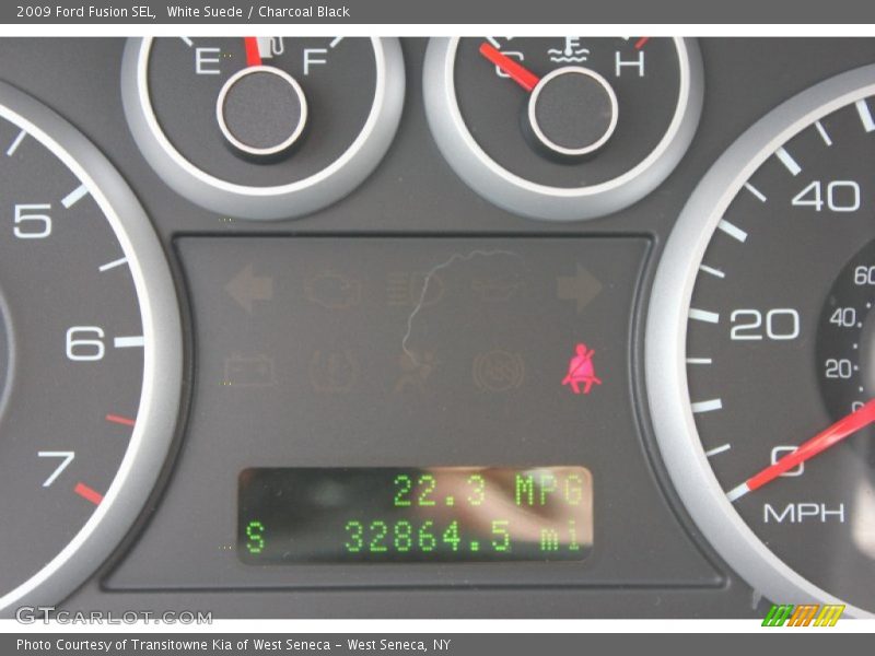 White Suede / Charcoal Black 2009 Ford Fusion SEL