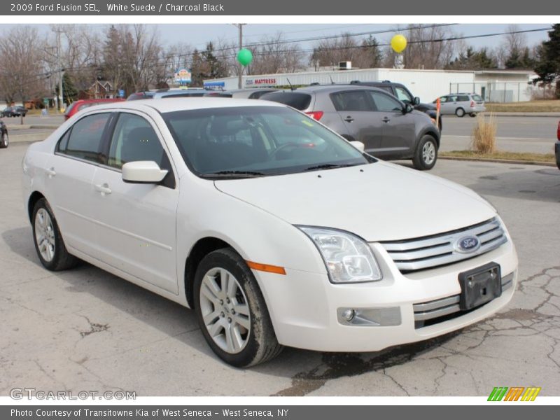 White Suede / Charcoal Black 2009 Ford Fusion SEL