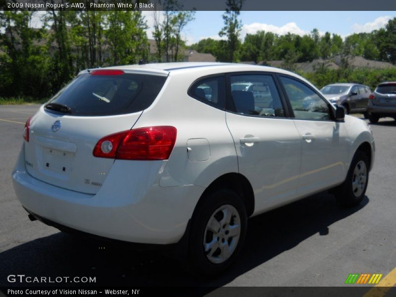 Phantom White / Black 2009 Nissan Rogue S AWD