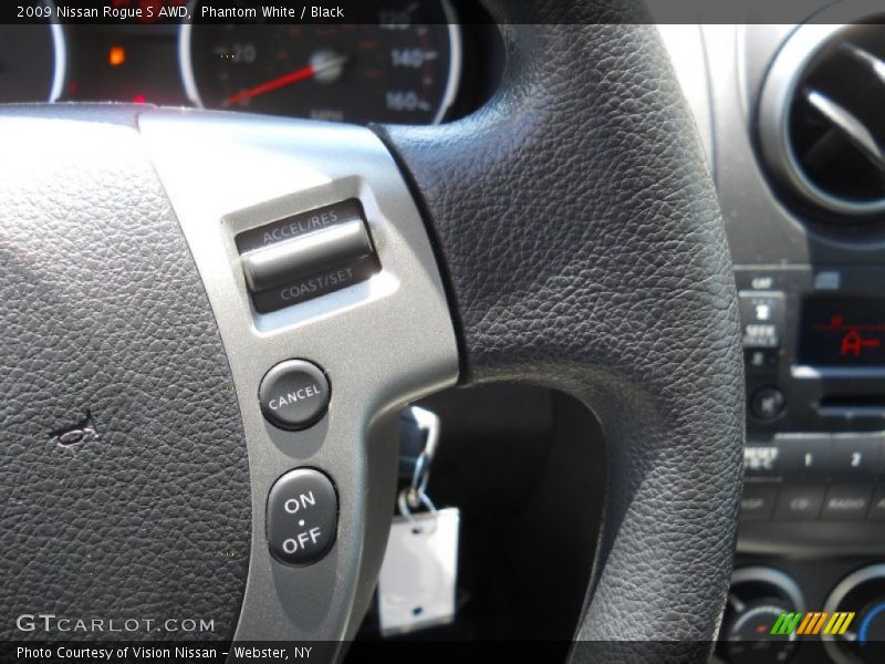 Phantom White / Black 2009 Nissan Rogue S AWD