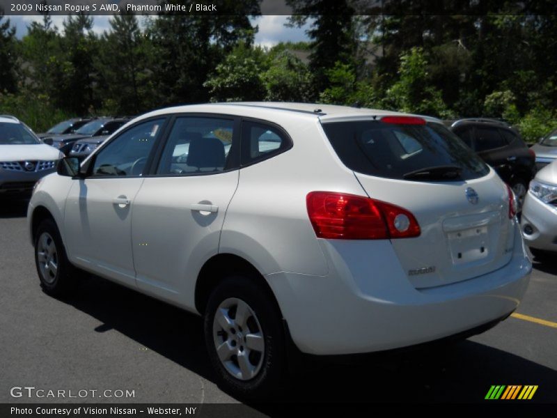 Phantom White / Black 2009 Nissan Rogue S AWD