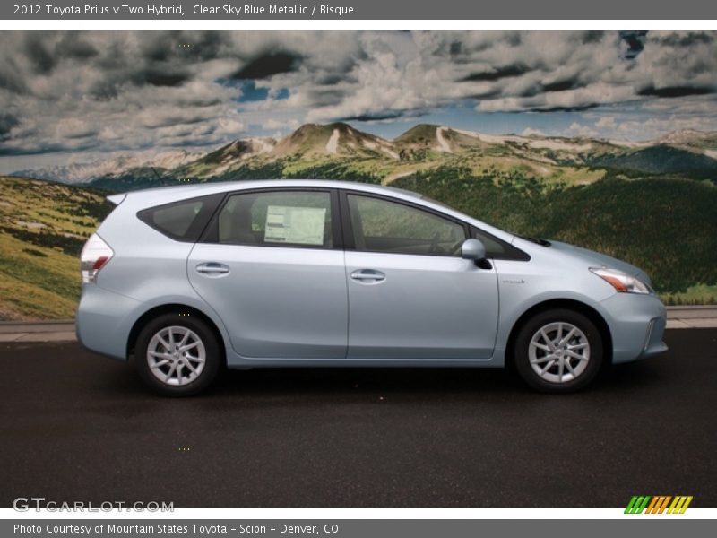 Clear Sky Blue Metallic / Bisque 2012 Toyota Prius v Two Hybrid